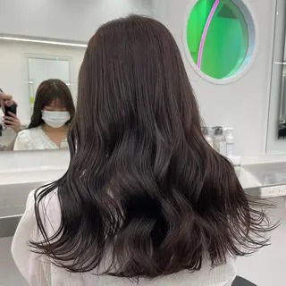 セミロング カラー 渋谷人気1位✨カラー 縮毛、髪質改善のヘアスタイル
