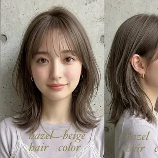ミディアム カラー M.SLASH 辻 孝志のヘアスタイル