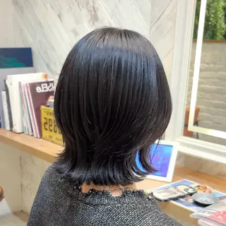 ミディアム 横浜パーマ🌐ボブ✨ 暖色カラーもえかのヘアスタイル