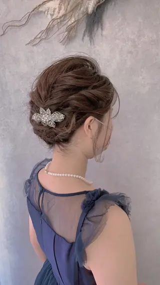 ミディアム ヘアアレンジ 伊藤 栄子のヘアスタイル