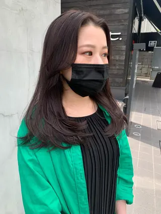 セミロング カラー ヘアアレンジ yuka .のヘアスタイル