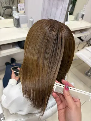 ミディアム 【髪質改善カラー】 あむ·. ⟡ 🖤のヘアスタイル