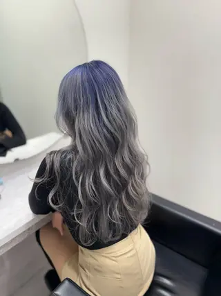 ロング カラー ウルフ&レイヤー特化 まとまる美髪矯正のヘアスタイル