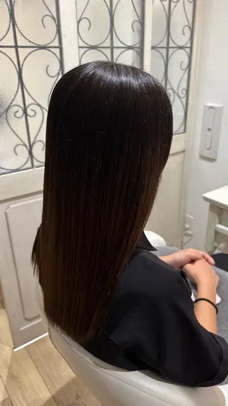 ロング カラー 似合わせ 顔周りYUUGAのヘアスタイル