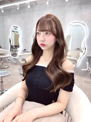 セミロング カラー 縮毛矯正ブリーチなし 🍒❤ゆうきのヘアスタイル