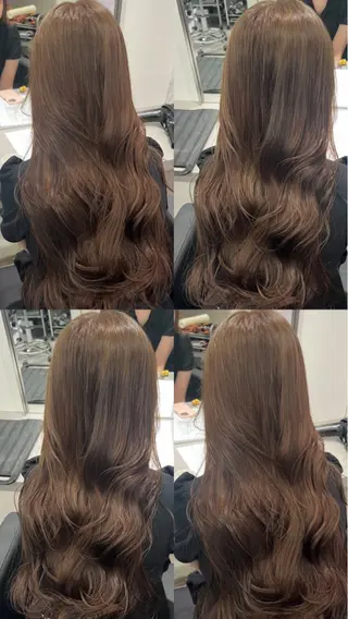 ロング カラー 艶ハイトーン‪‪🔆 ️️️安座間 希のヘアスタイル
