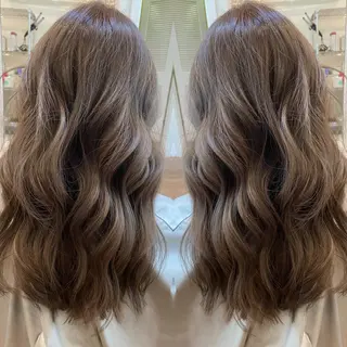 セミロング カラー WHALE hair × beautyのヘアスタイル