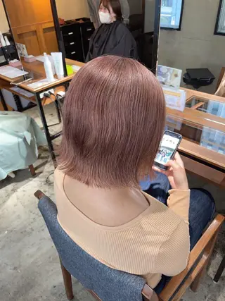 ショート カラー 梅田美容室 山崎海波のヘアスタイル