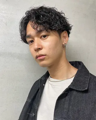 ショート カラー パーマ ヘアアレンジ メンズ 亀井隆汰/メンズ専門 パーマ特化美容師のヘアスタイル