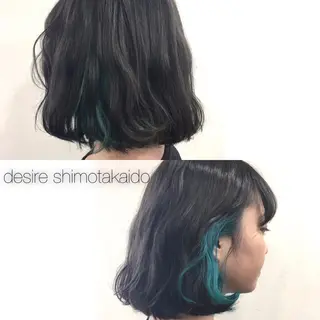 ミディアム カラー 薄田 珠美のヘアスタイル