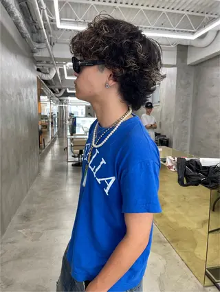 パーマ メンズ メンズカット パーマ[佐橋]のヘアスタイル