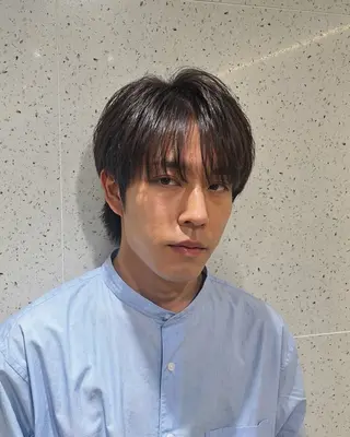 ショート パーマ メンズ ニュアンスパーマ／ レイヤー／茶屋町のヘアスタイル