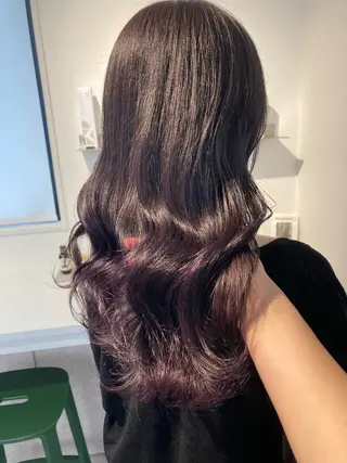 セミロング ✨色持ちの良い艶 カラー✨蟹江真世のヘアスタイル