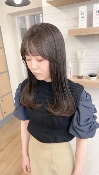 ロング カラー パーマ ヘアアレンジ メンズ キッズ 骨格レイヤーカット 🌿美髪縮毛矯正のヘアスタイル