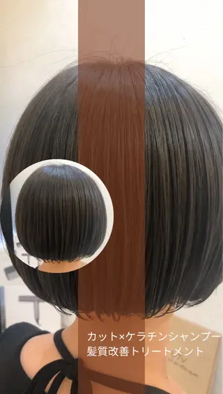 ショート 縮毛矯正/髪質改善/ 艶髪ササキナツミのヘアスタイル
