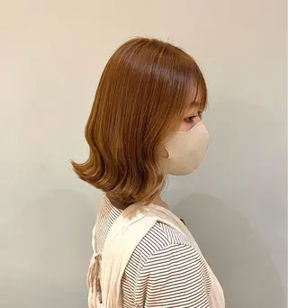 ミディアム カラー 【韓国艶カラー🎀】 添田 菜摘のヘアスタイル