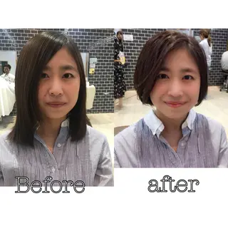 ショート カラー 中村 美穂のヘアスタイル
