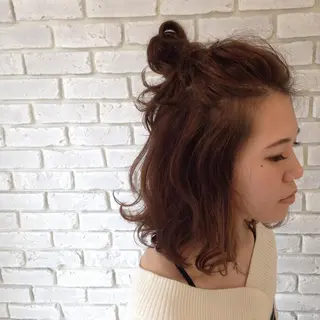 ミディアム カラー パーマ レイヤーカット🪽 MARINA🦩のヘアスタイル