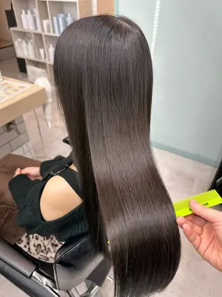 ロング カラー パーマ 韓国ヘア🖤 YURINAのヘアスタイル