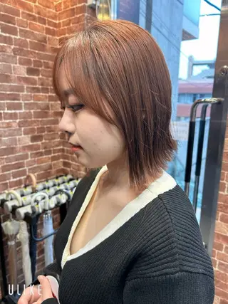 ミディアム カラー 久木原 ゆりのヘアスタイル