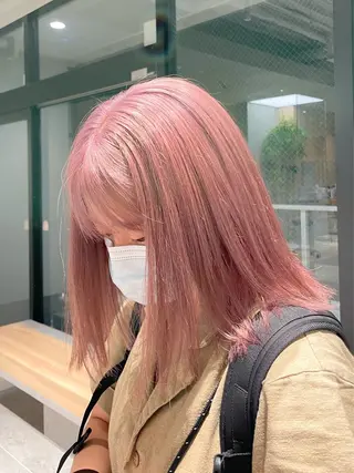 ミディアム カラー ハイトーンカラー/ ダブルカラー/EMIのヘアスタイル