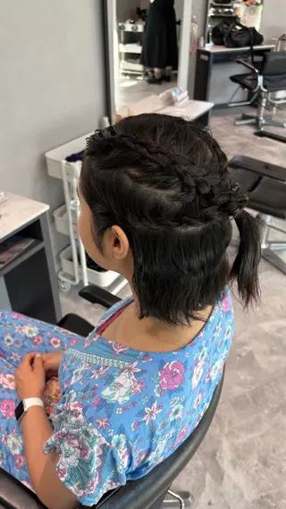 ショート ヘアアレンジ 彩華 🎀 西梅田美容室のヘアスタイル