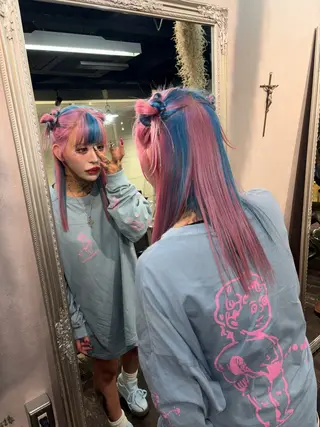 ミディアム カラー givet所属・心斎橋/デザインカラ ー/海外風/ナツミのヘアスタイル