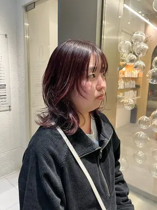 セミロング ヘアアレンジ 山下 とよかのヘアスタイル