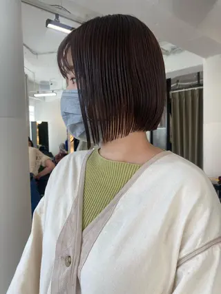 ショート カラー センターパート/ 暖色カラーayuのヘアスタイル