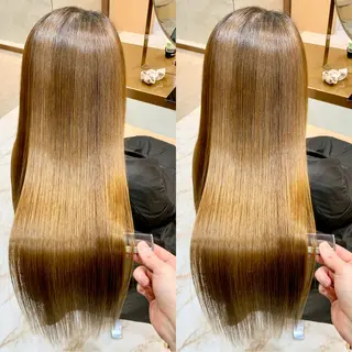 セミロング カラー パーマ ✨美髪矯正×髪質改善 🍎カイト🍎渋谷のヘアスタイル