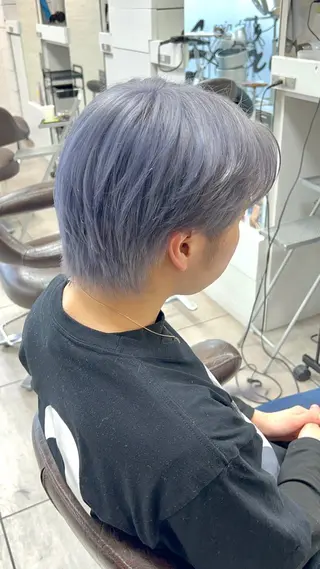 カラー ヘアアレンジ メンズ インナー×縮毛矯正 ピンクカラー澤井里菜のヘアスタイル