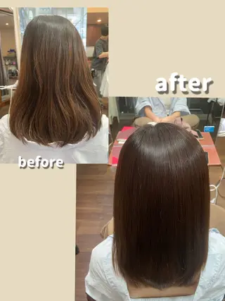 セミロング 💜カラー/縮毛矯正 /NARUKA💜のヘアスタイル