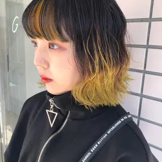 ミディアム カラー パーマ ヘアアレンジ メンズ ネイル マツエク・マツパ 天神レイヤーカット No.1💖マユカのヘアスタイル