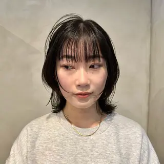 ミディアム Yuki☺︎パーマ レイヤーカットのヘアスタイル