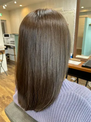 ミディアム カラー パーマ TELA HAIR 守谷のヘアスタイル