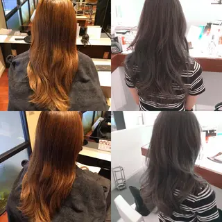セミロング ロング カラー 上原 聡良(akira)のヘアスタイル