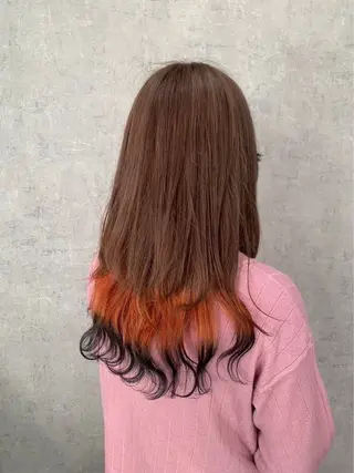 ロング カラー 嶋田 和花のヘアスタイル