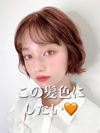 ショート カラー 韓国ヘア🇰🇷🎀 YURIAのヘアスタイル