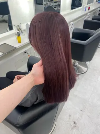 セミロング カラー ParveMix 岡本えりかのヘアスタイル