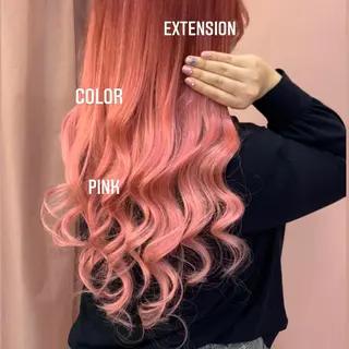 ロング カラー エクステ🩵ブリーチ 韓国ヘア🩵KAEのヘアスタイル