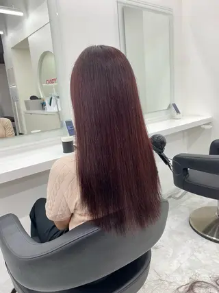 セミロング カラー 💖似合わせカラー レイヤー💖縮毛矯正のヘアスタイル