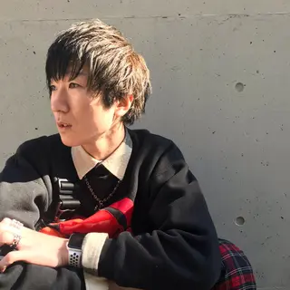ショート カラー メンズ ニュアンスパーマ/ レイヤー/茶屋町のヘアスタイル