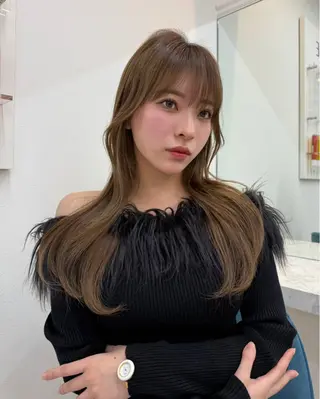 ロング カラー きむらさくら/透明感 /レイヤーカットのヘアスタイル