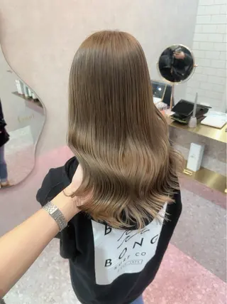 セミロング カラー ヘアアレンジ 天神/ブリーチ/ ブリーチなしカラーのヘアスタイル