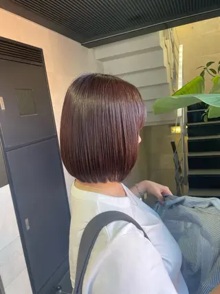 ミディアム ハッシュカット 暖色カラー/伊藤菜月のヘアスタイル