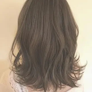 ミディアム カラー パーマ 宮澤 タケル ミディアムヘアのヘアスタイル