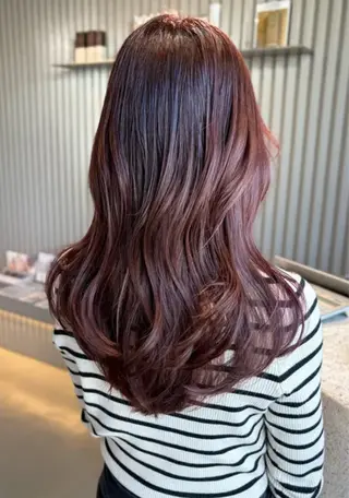 ロング カラー 甲斐 歩乃佳のヘアスタイル