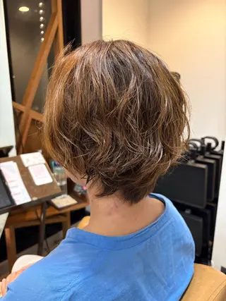 ショート パーマ ORO西宮/ ナカエ テッタのヘアスタイル