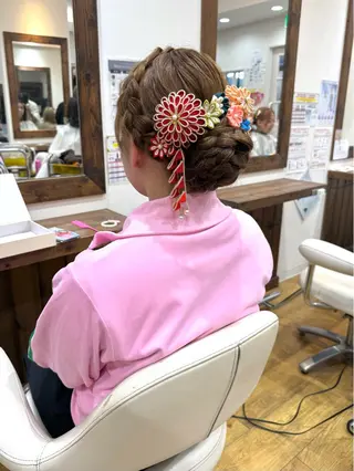 ロング カラー ヘアアレンジ 💖ダブルカラー/ ヘアセット/晴香💖のヘアスタイル