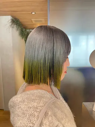 ミディアム 永田 優希のヘアスタイル